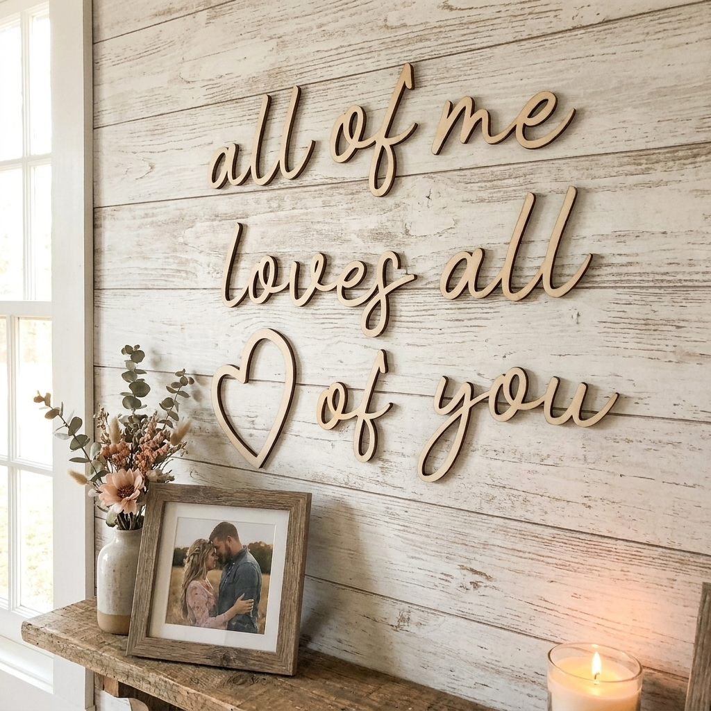 all of me loves all of you wall plaque