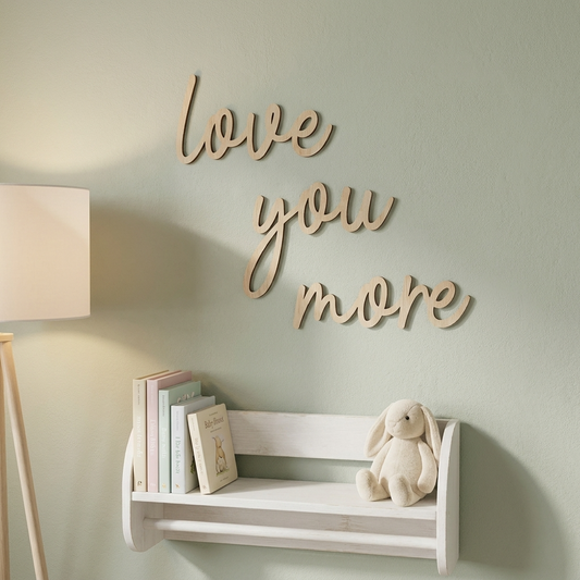 love you more wall plaque