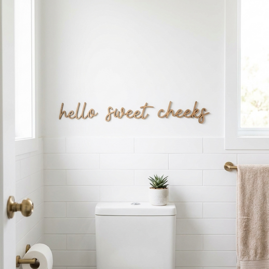 hello sweet cheeks wall plaque