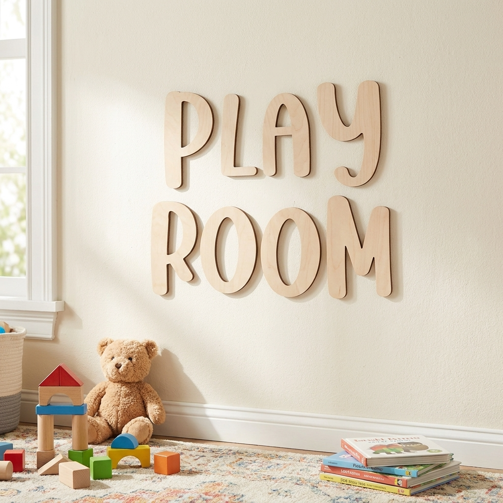 PLAY ROOM Wooden Plaque