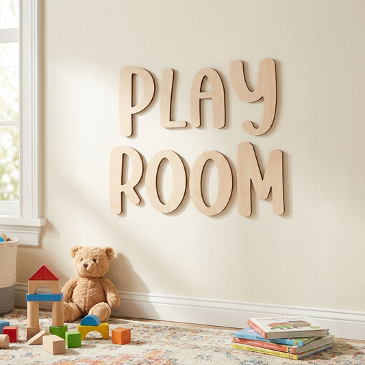 PLAY ROOM Wooden Plaque