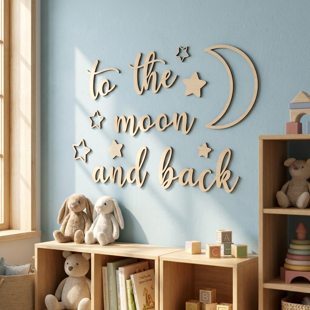 to the moon and back wall plaque