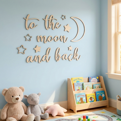to the moon and back wall plaque