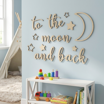to the moon and back wall plaque