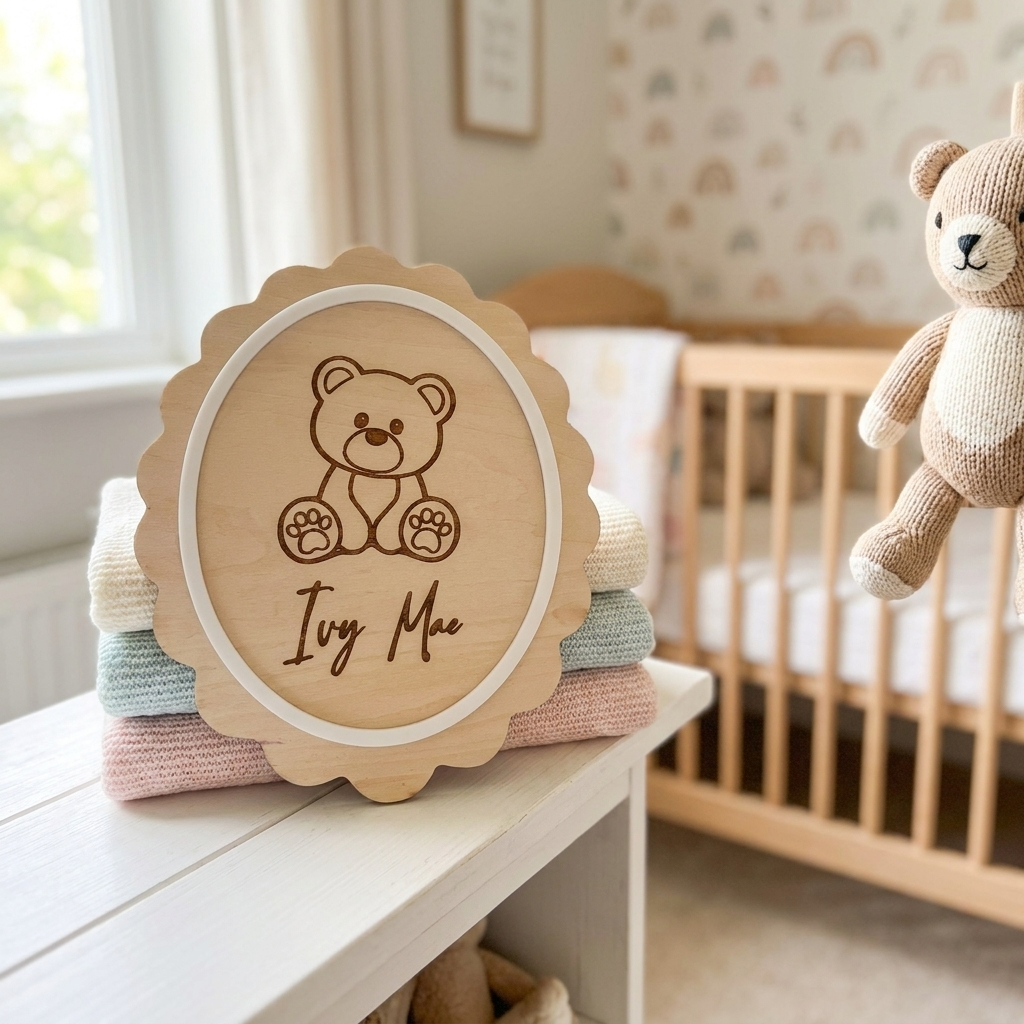 Personalised Teddy Bear Birth Announcement