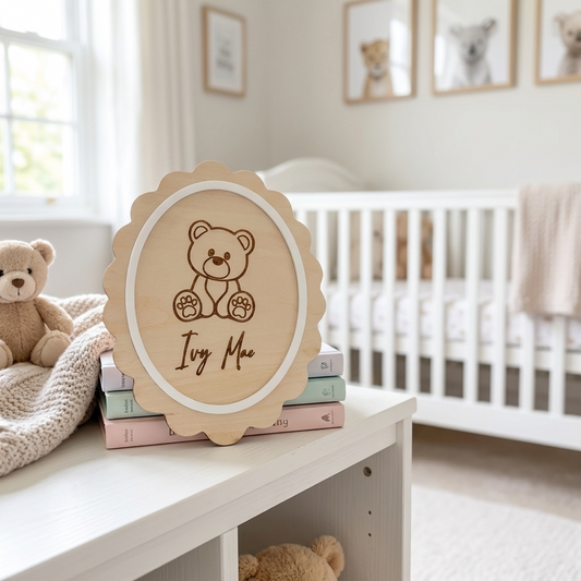 Personalised Teddy Bear Birth Announcement