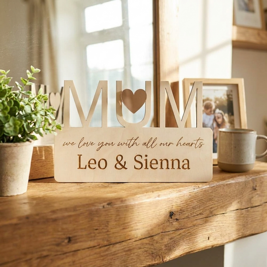 Love Heart MUM Plaque