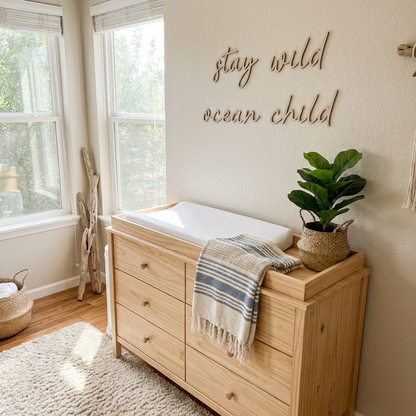 stay wild ocean child wall plaque