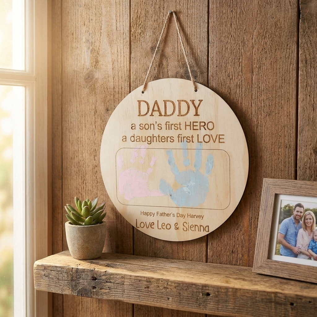 Daddy a son's first HERO a daughters first LOVE sign