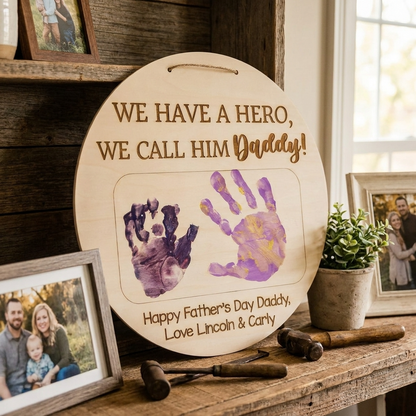 We have a hero, we call him Daddy Sign