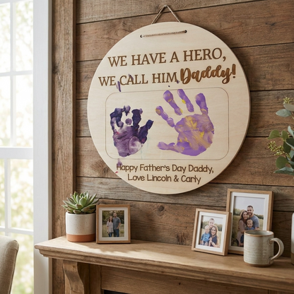 We have a hero, we call him Daddy Sign