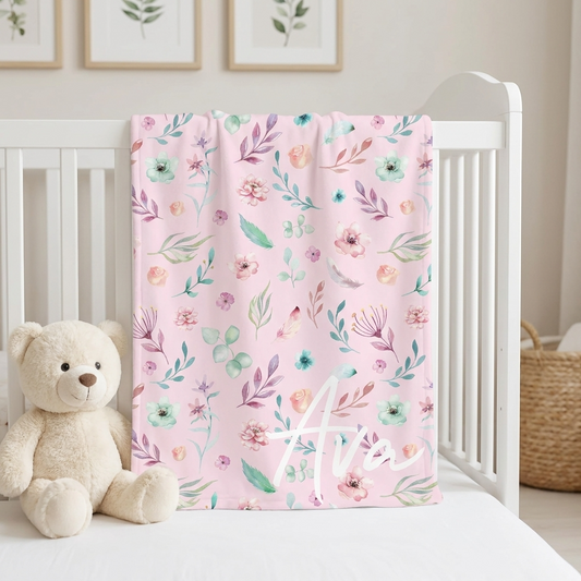Blanket - Pink Floral