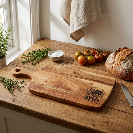 Personalised Made with Love Serving Board