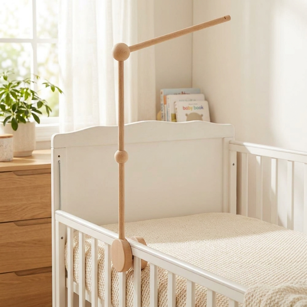Wooden Mobile Cot Arm