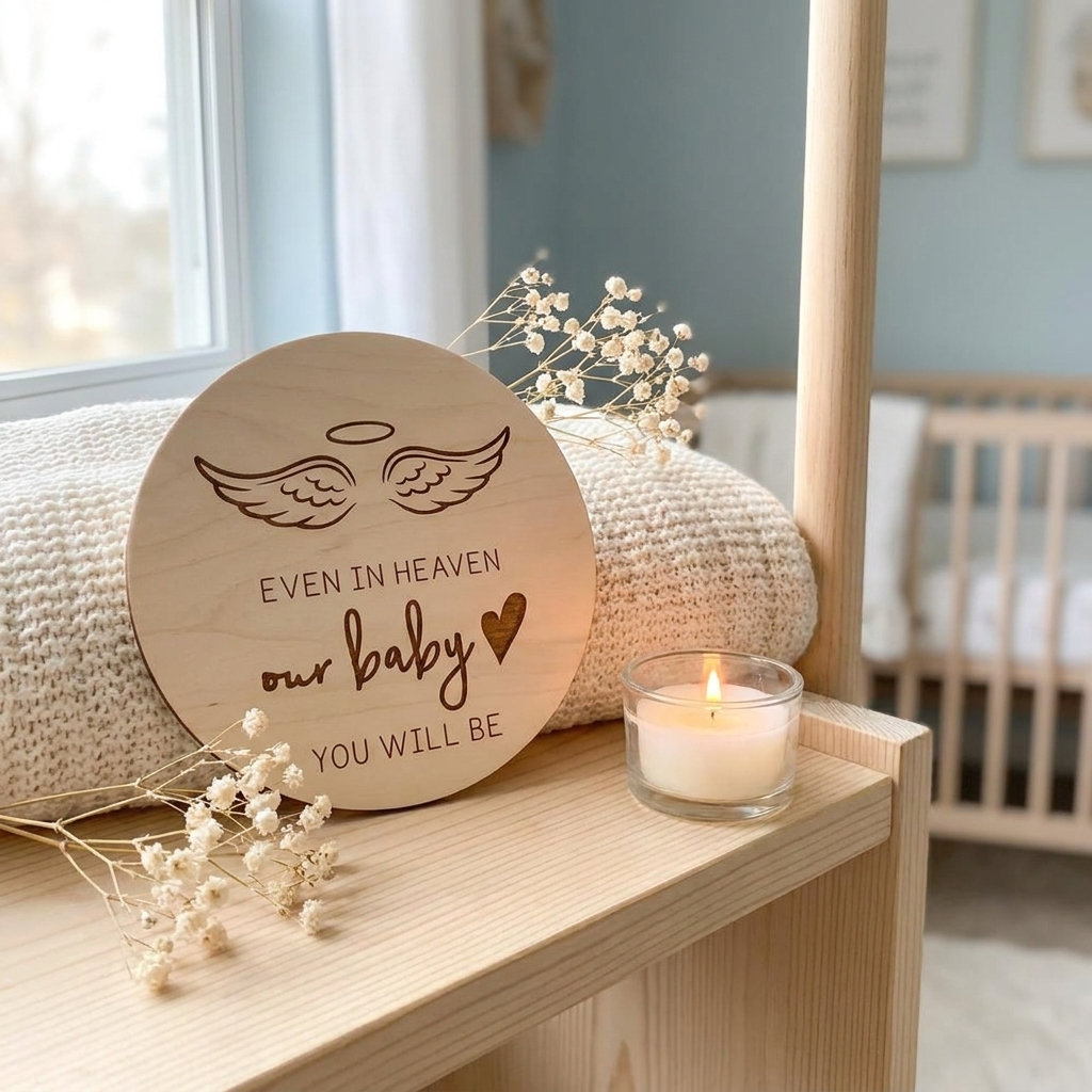Memorial Sign - Even in heaven our baby