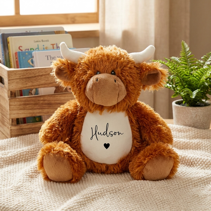 Highland Cow Plush - Heart