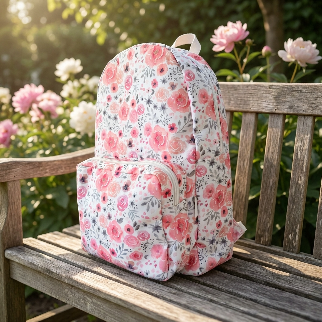 Personalised Kids Backpack - Floral - NON PERSONALISED