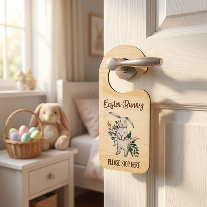 Easter Bunny Please Stop Here Hanger
