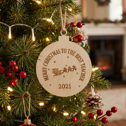 Teacher Ornament - Merry Christmas