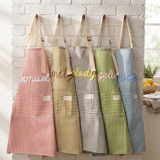 Personalised Hand-Embroidered Apron