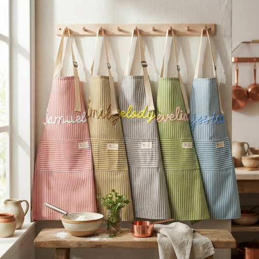 Personalised Hand-Embroidered Apron
