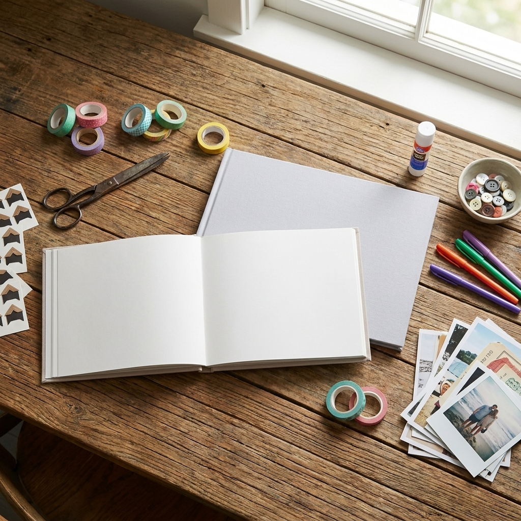 Personalised Scrapbook - Grey Floral Letter