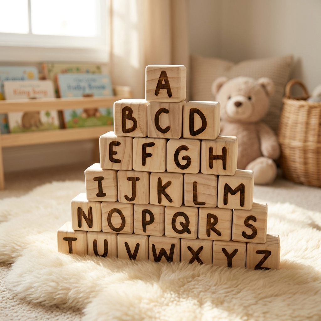 Wooden Alphabet Blocks