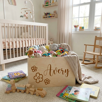 Personalised Wooden Toy Box - Multiple Designs to choose from
