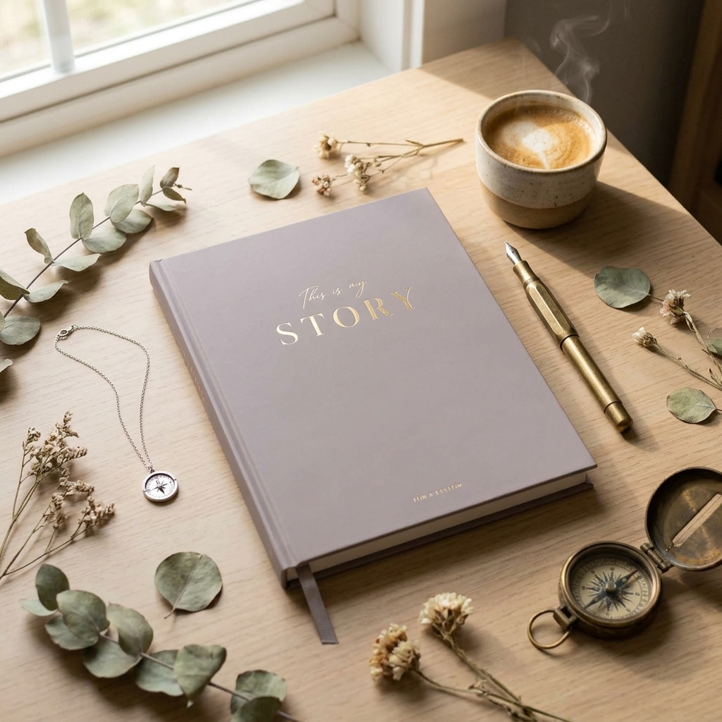 This Is My Story Memoir Journal Grey
