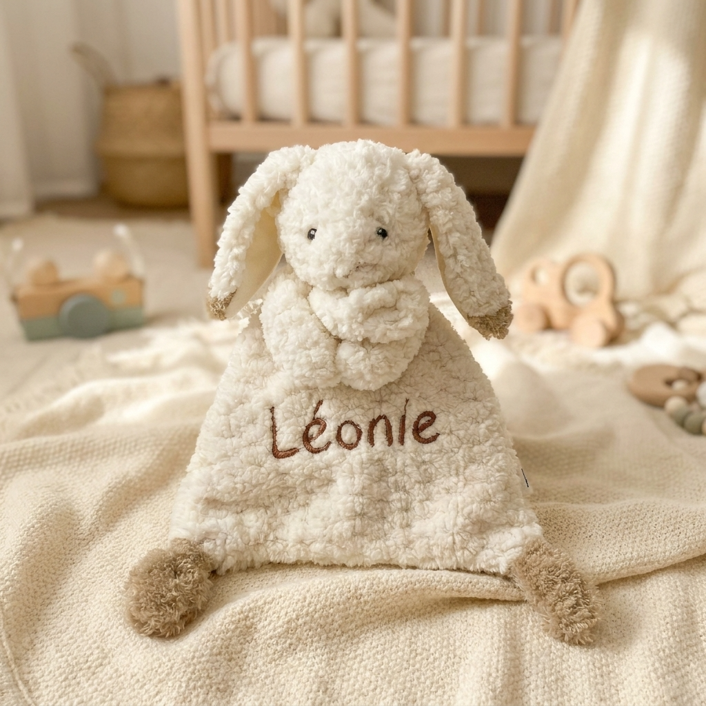 Personalised Embroidered Bunny Comforter
