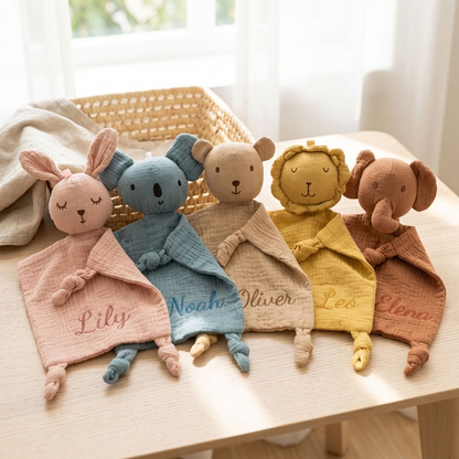 Personalised Cute Animal Children's Comfort Blanket - Multiple Designs
