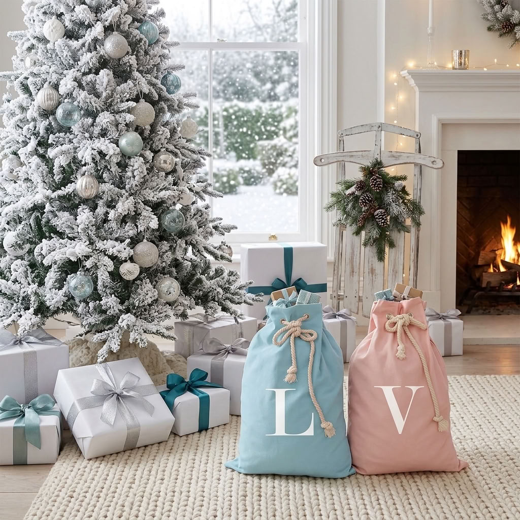 MONOGRAM Personalised Canvas Santa Sacks - Multiple Colours