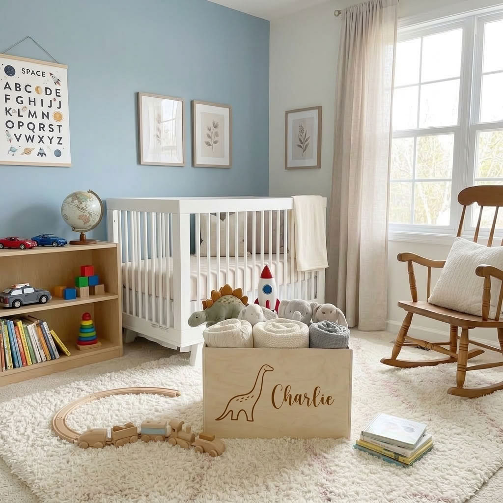 Personalised Wooden Toy Box - Multiple Designs to choose from