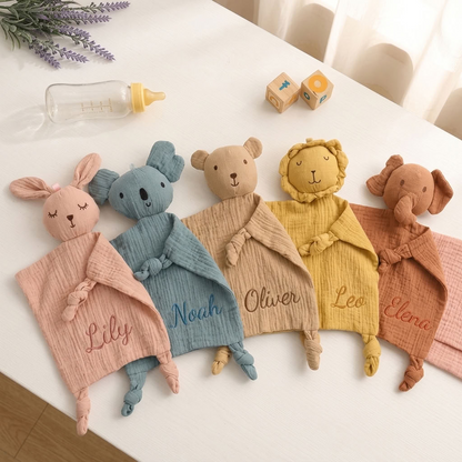 Personalised Cute Animal Children's Comfort Blanket - Multiple Designs