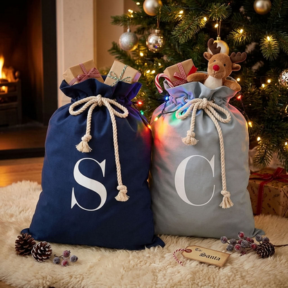 MONOGRAM Personalised Canvas Santa Sacks - Multiple Colours