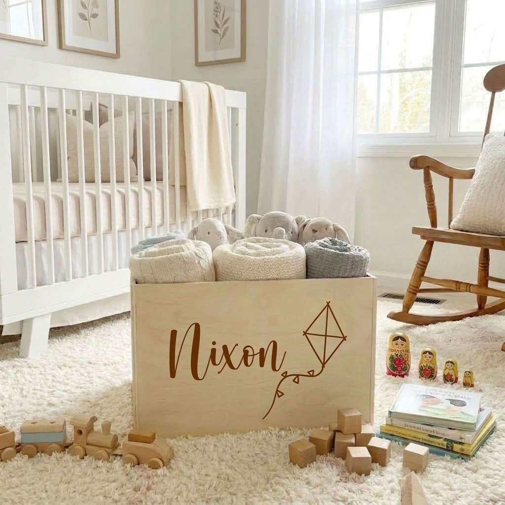 Personalised Wooden Toy Box - Multiple Designs to choose from