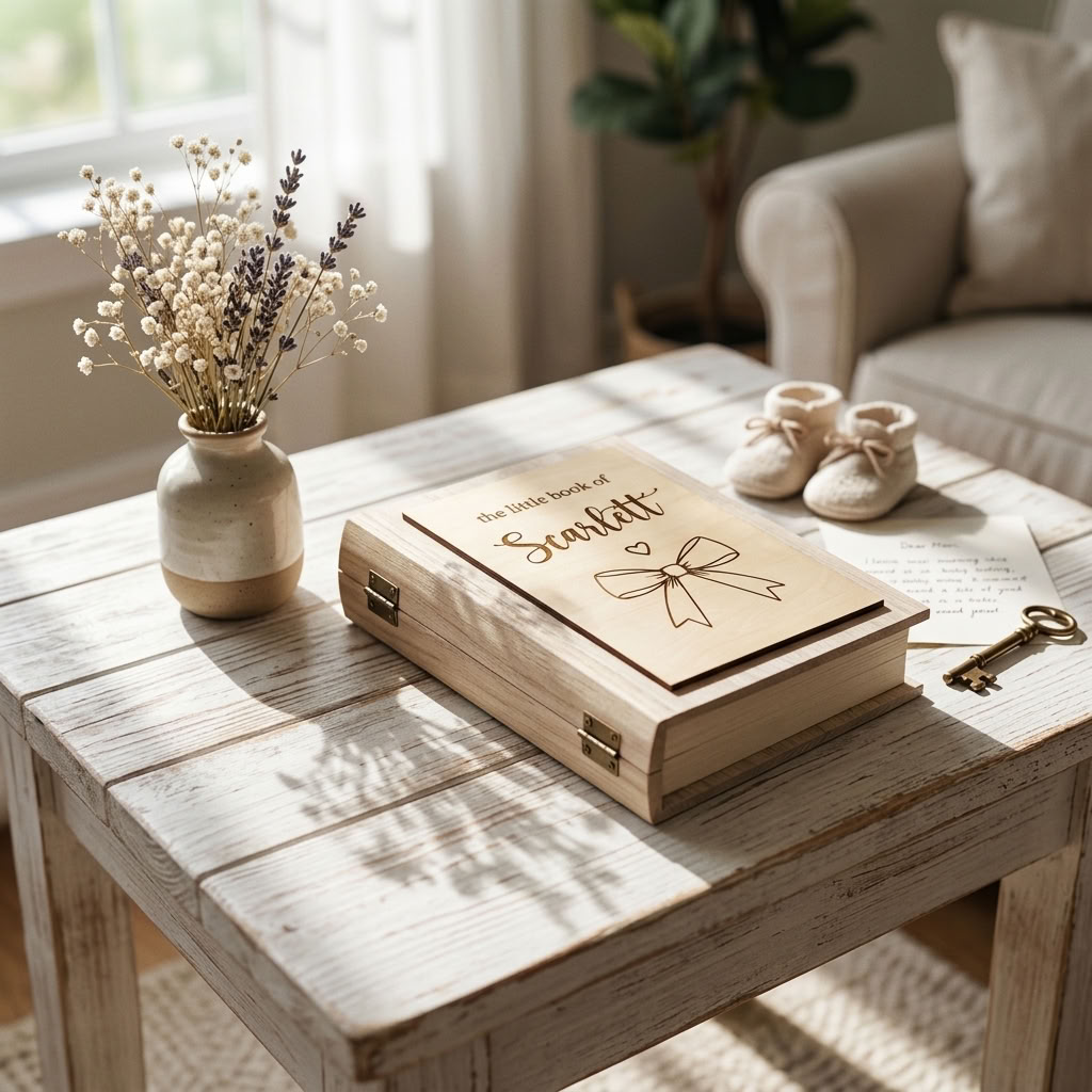 Personalised Wooden Book - Multiple Designs to choose from