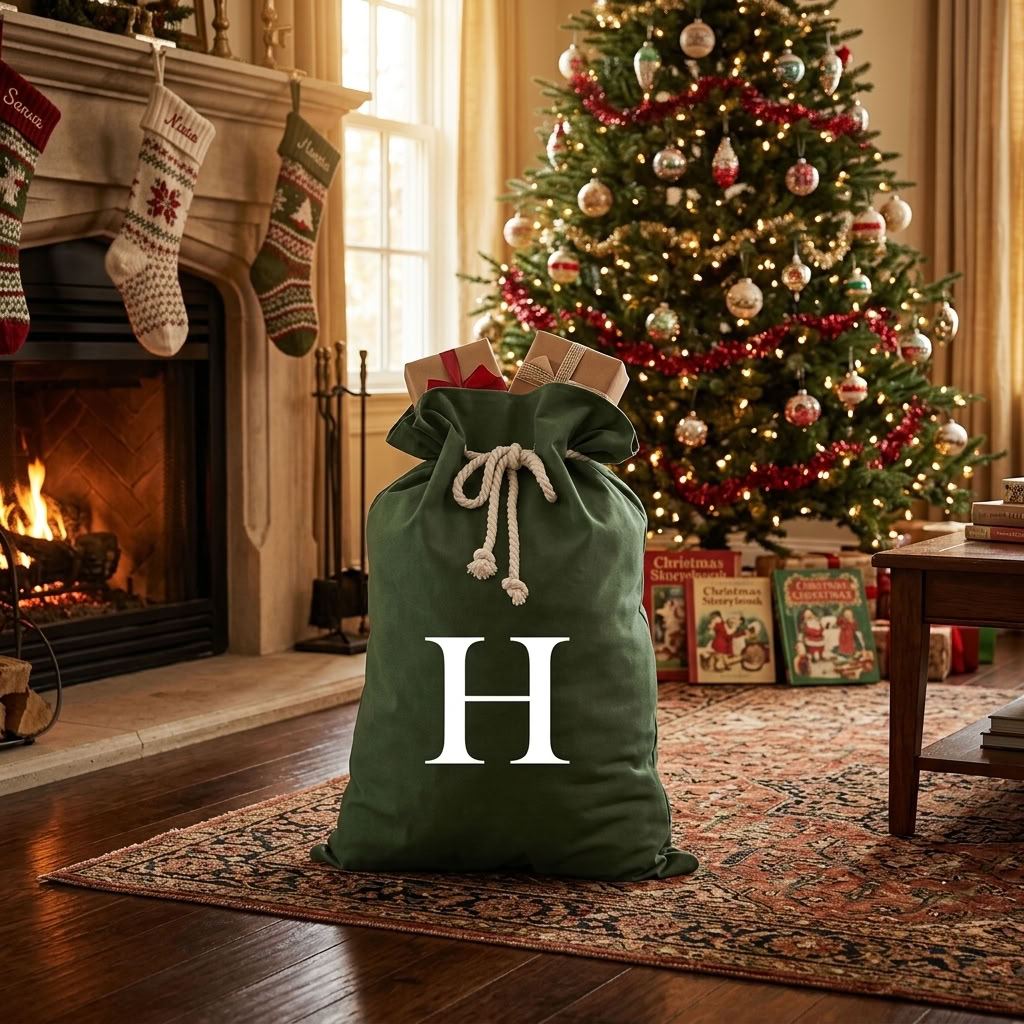 MONOGRAM Personalised Canvas Santa Sacks - Multiple Colours