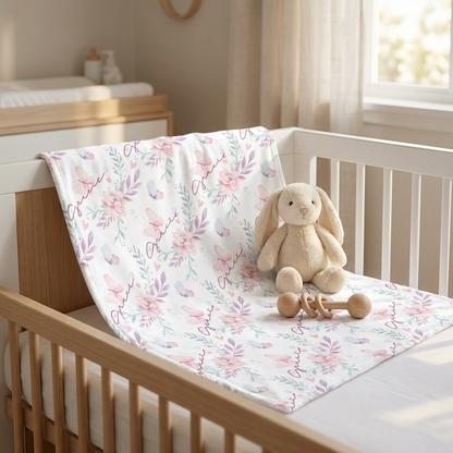 Blanket - Floral Butterfly