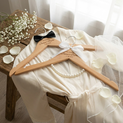 Personalised Wooden Wedding Hanger