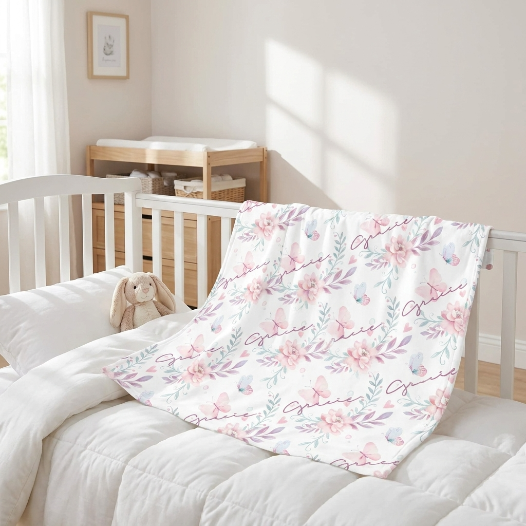 Blanket - Floral Butterfly