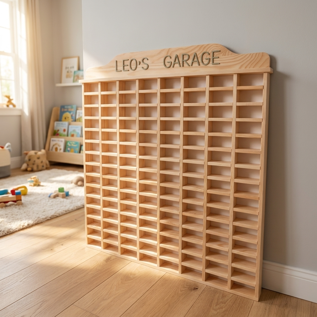 Personalised Wooden Toy Car Display - PRE ORDER SHIPS END OF AUG 2026