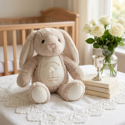 Bunny Plush - Floral Cross