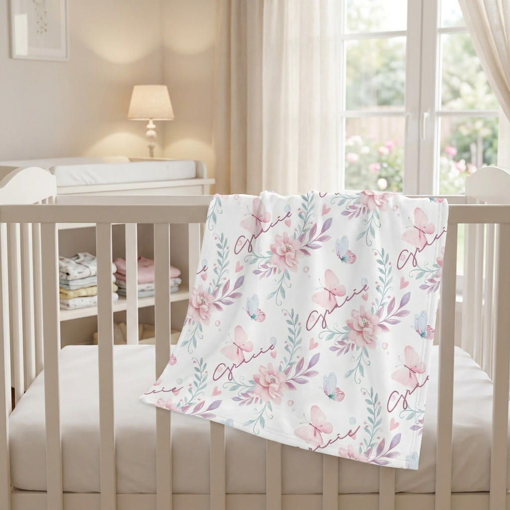 Blanket - Floral Butterfly
