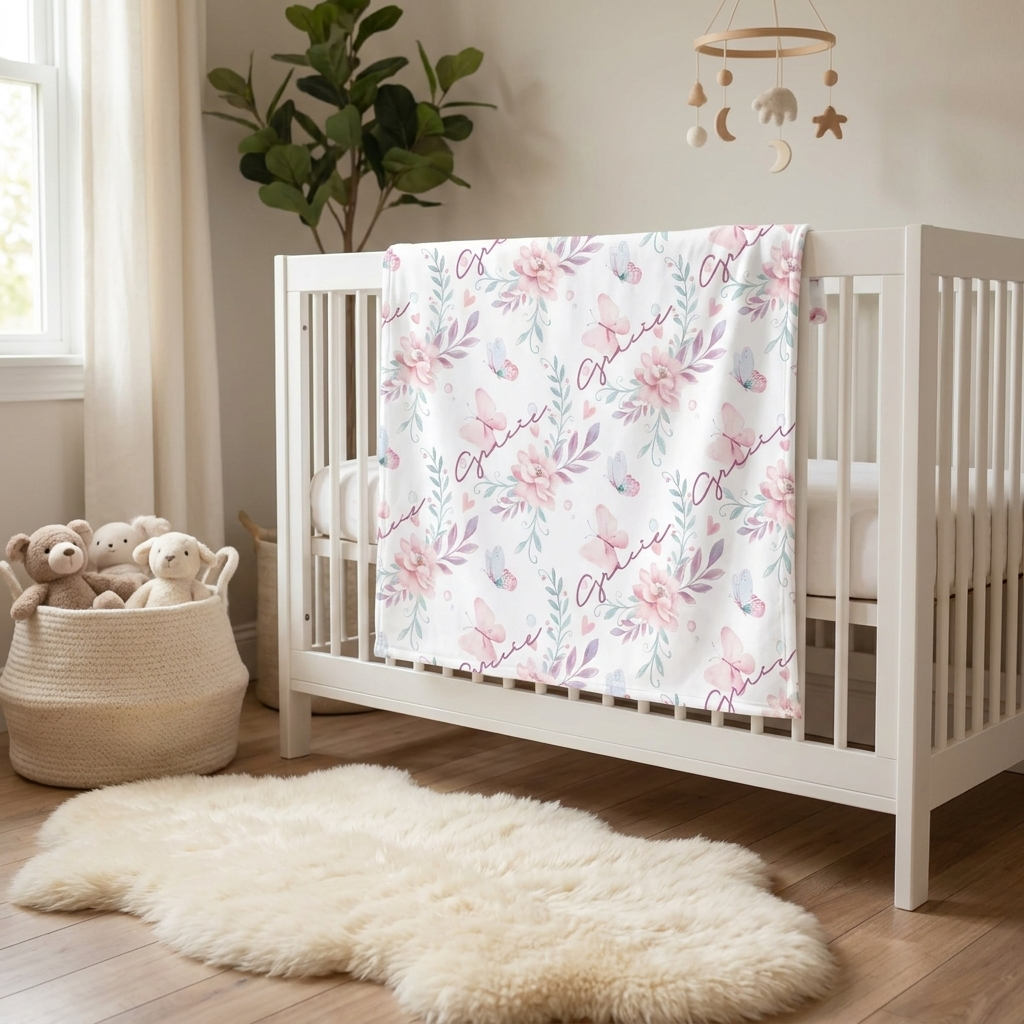 Blanket - Floral Butterfly