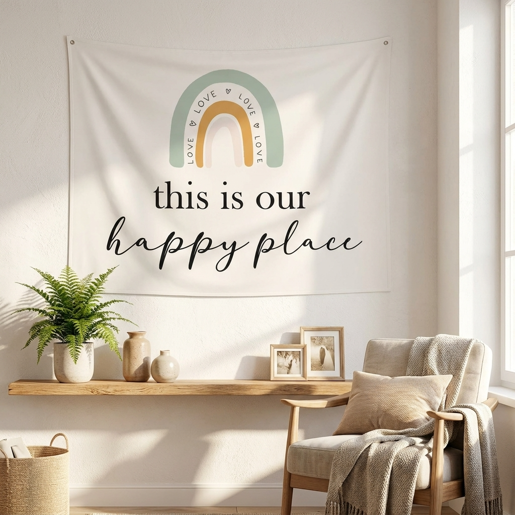 this is our happy place Canvas Wall Hang
