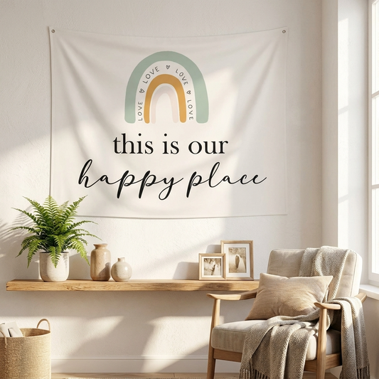 this is our happy place Canvas Wall Hang