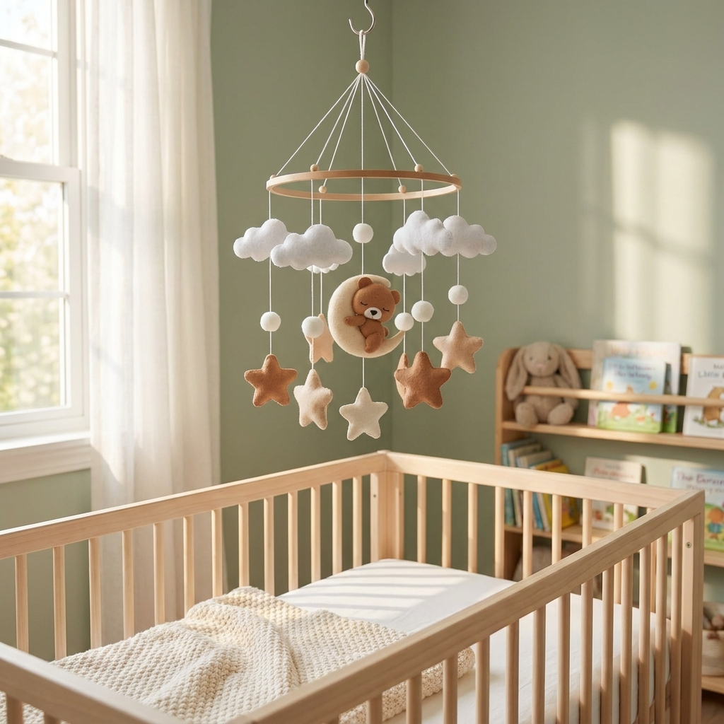 Brown Teddy Nursery Mobile