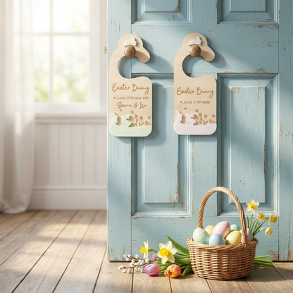 Easter Bunny Please Stop Here Hanger 3D