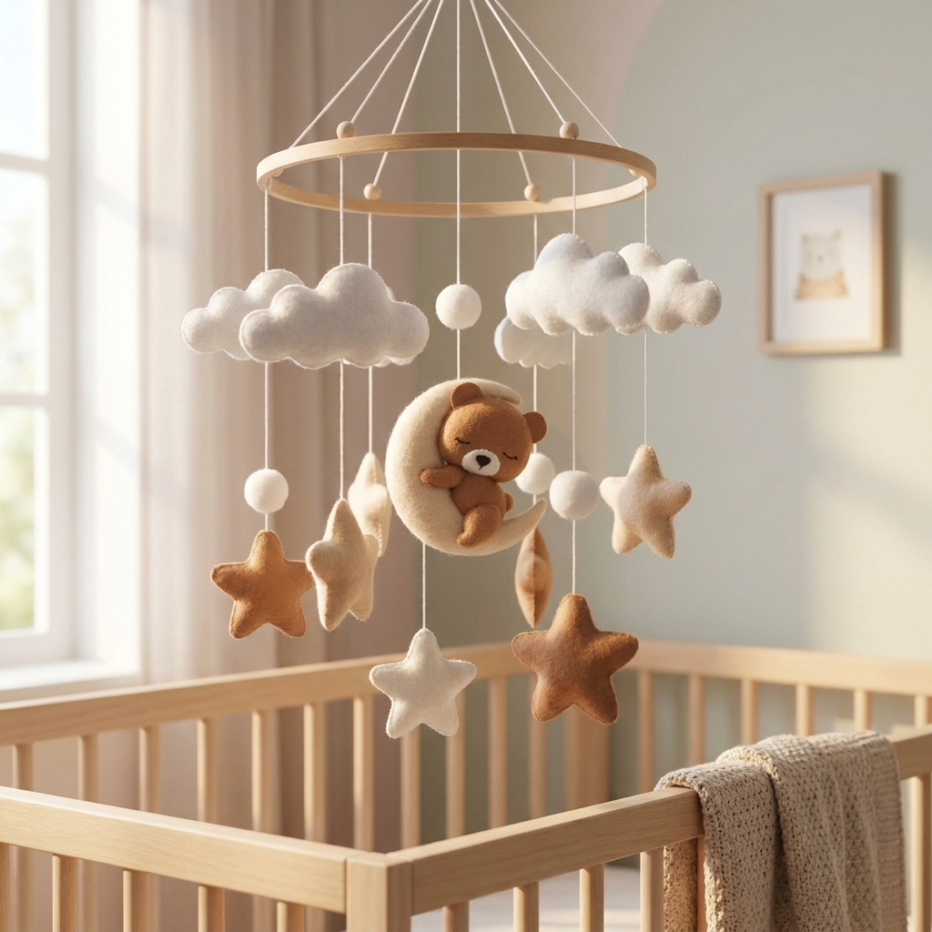 Brown Teddy Nursery Mobile